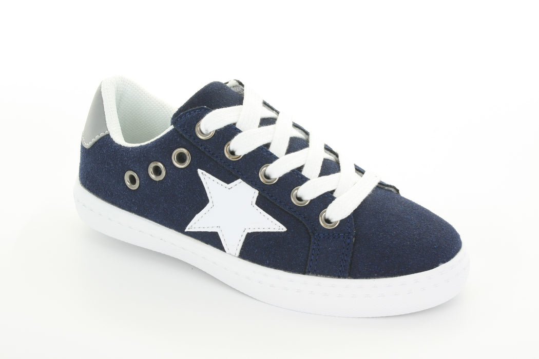 Mia Star Lace Sneaker - Navy/White