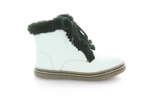 Aubrey's Fur Lace Boot - White