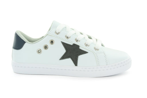 Mia Star Lace Sneaker - White/Navy