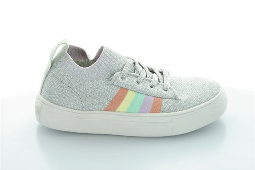 Sams Knit Rainbow Sock Sneaker - Silver / Rainbow