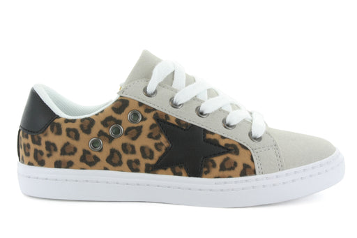 Mia Star Lace Sneaker - Leopard/Grey