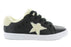 Ava's Fur Star Lace Sneaker - Black/White