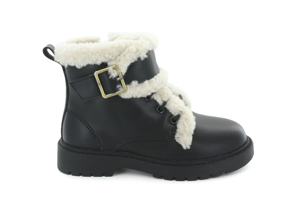 Hoova's Fur Lined Boot - Black Leather