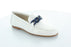Lisa's Chain Loafer  - White Patent - Blue